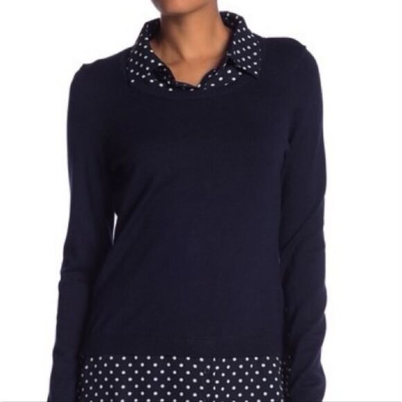 Adrianna Papell sweater preppy top L - Picture 1 of 7